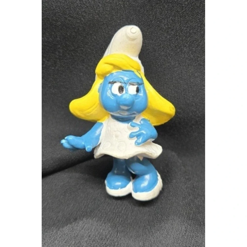 Vintage Schleich Peyo Smurfs Lot of 5 Papa Smurfette Spy Go Cart
